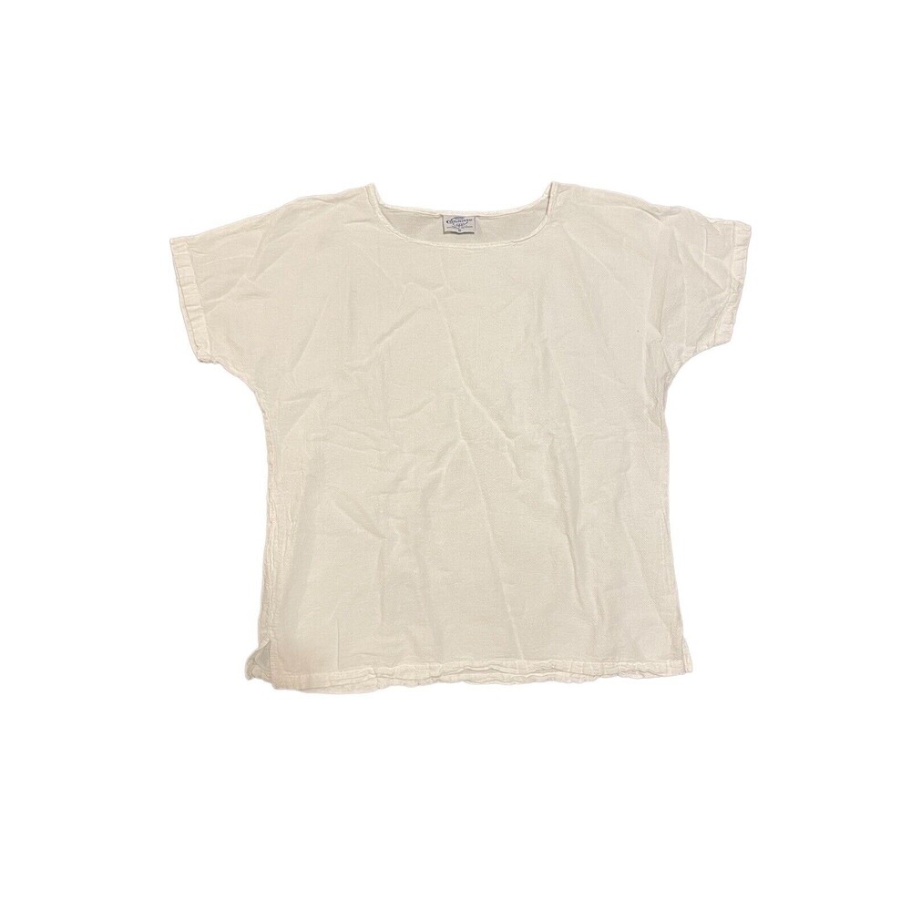 Casual Cottonseed Wear S White Paper Bag Style Tee100% Cotton Lagenlook